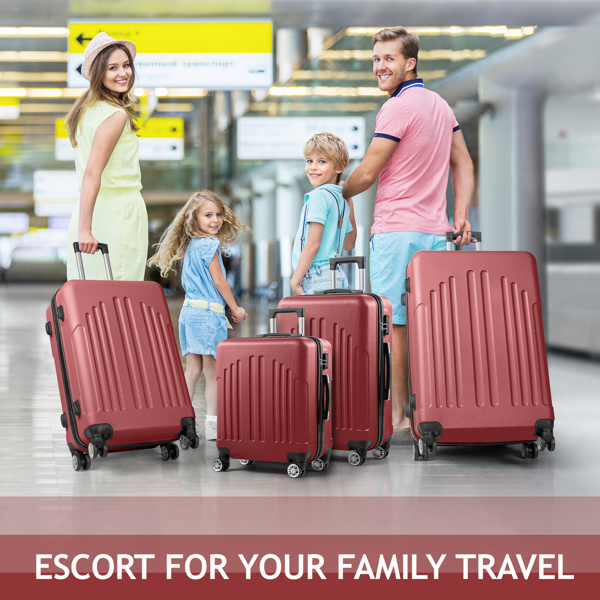 Curved Vertical Stripe 4-in-1 Trolley Case 16in 20in 24in 28in ABS Aluminum Alloy Tie Rod - Image 8