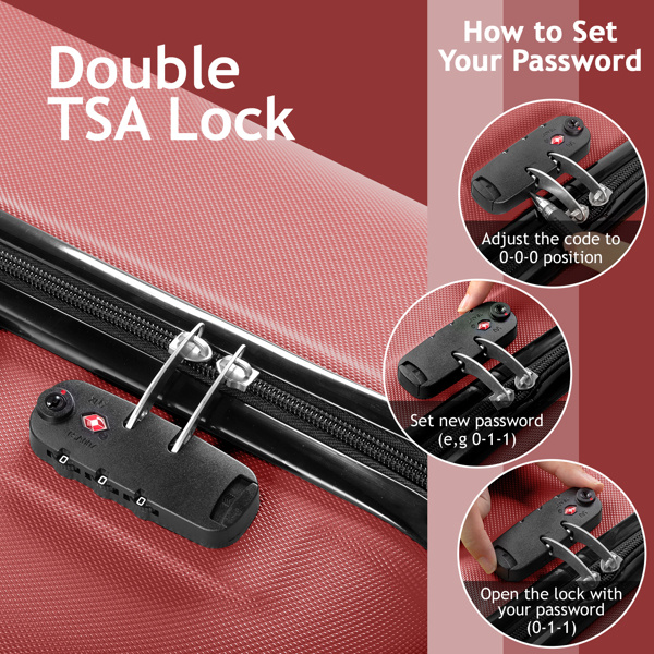 Curved Vertical Stripe 4-in-1 Trolley Case 16in 20in 24in 28in ABS Aluminum Alloy Tie Rod - Image 4
