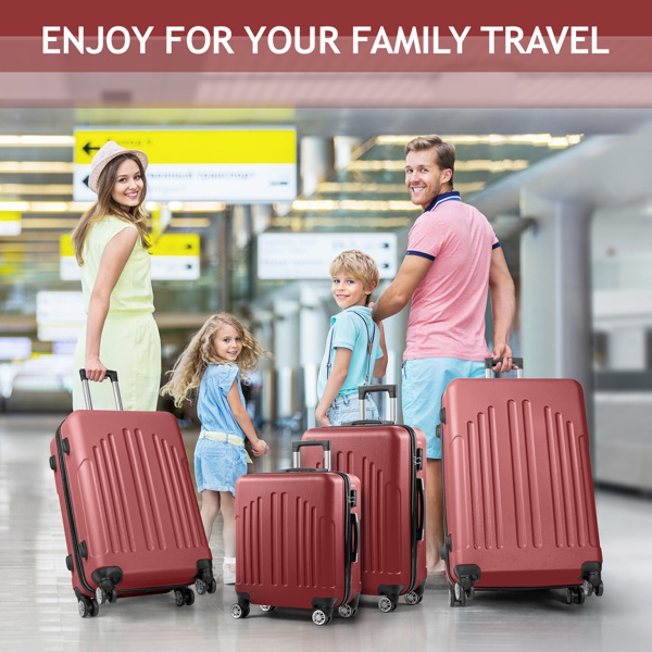 Curved Vertical Stripe 4-in-1 Trolley Case 16in 20in 24in 28in ABS Aluminum Alloy Tie Rod - Image 10