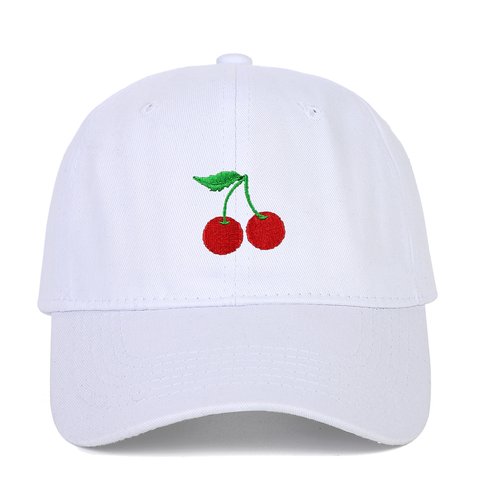 Cherry Embroidered Peaked Cap Outdoor Travel Sun-shade Sun Protection Hat - Image 9