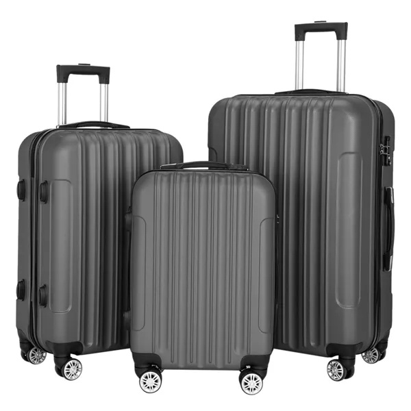 3-in-1 Multifunctional Large Capacity Traveling Storage Suitcase Luggage Set Dark Gray - Image 10