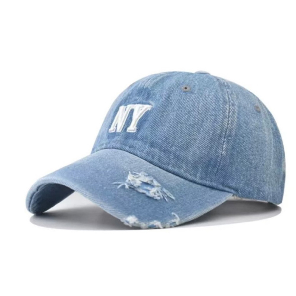 Monochrome Letter Three-dimensional Embroidered Frayed Washed Vintage Trend Casual Baseball Cap Suitable For Outdoor Sports And Travel - Image 4