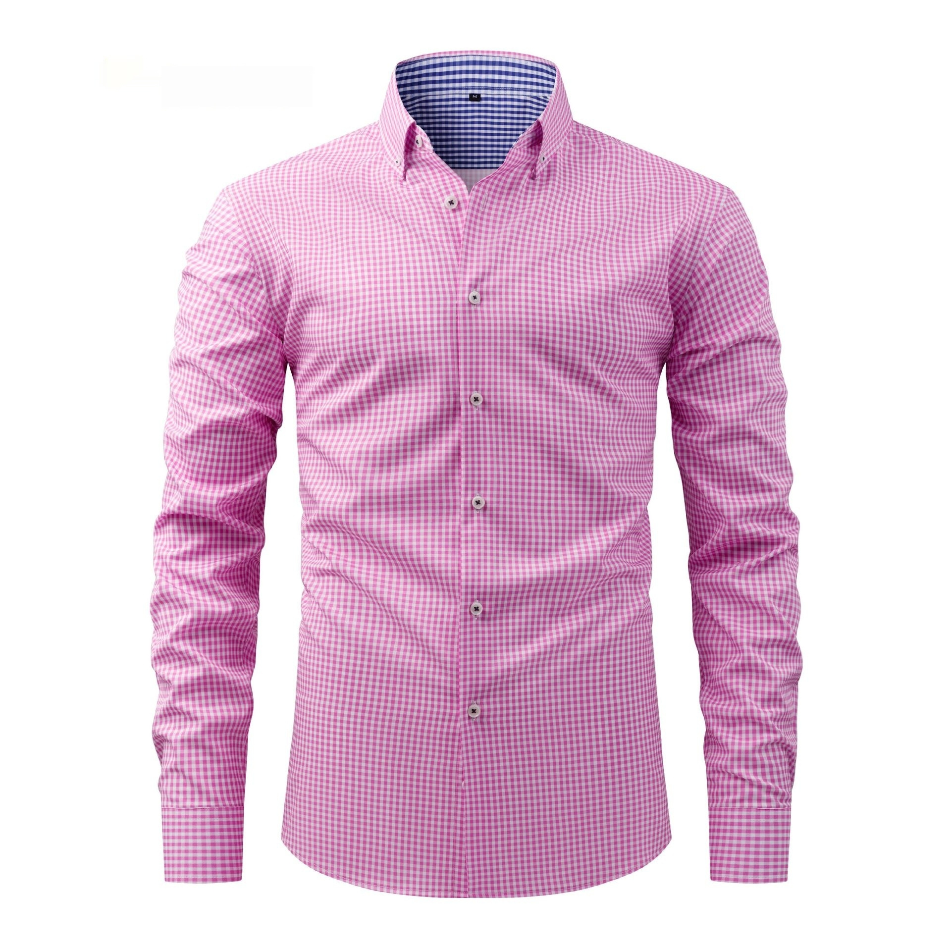 Mens Four-Way Stretch Digital-Print Long-Sleeve Collared Shirt - Image 9