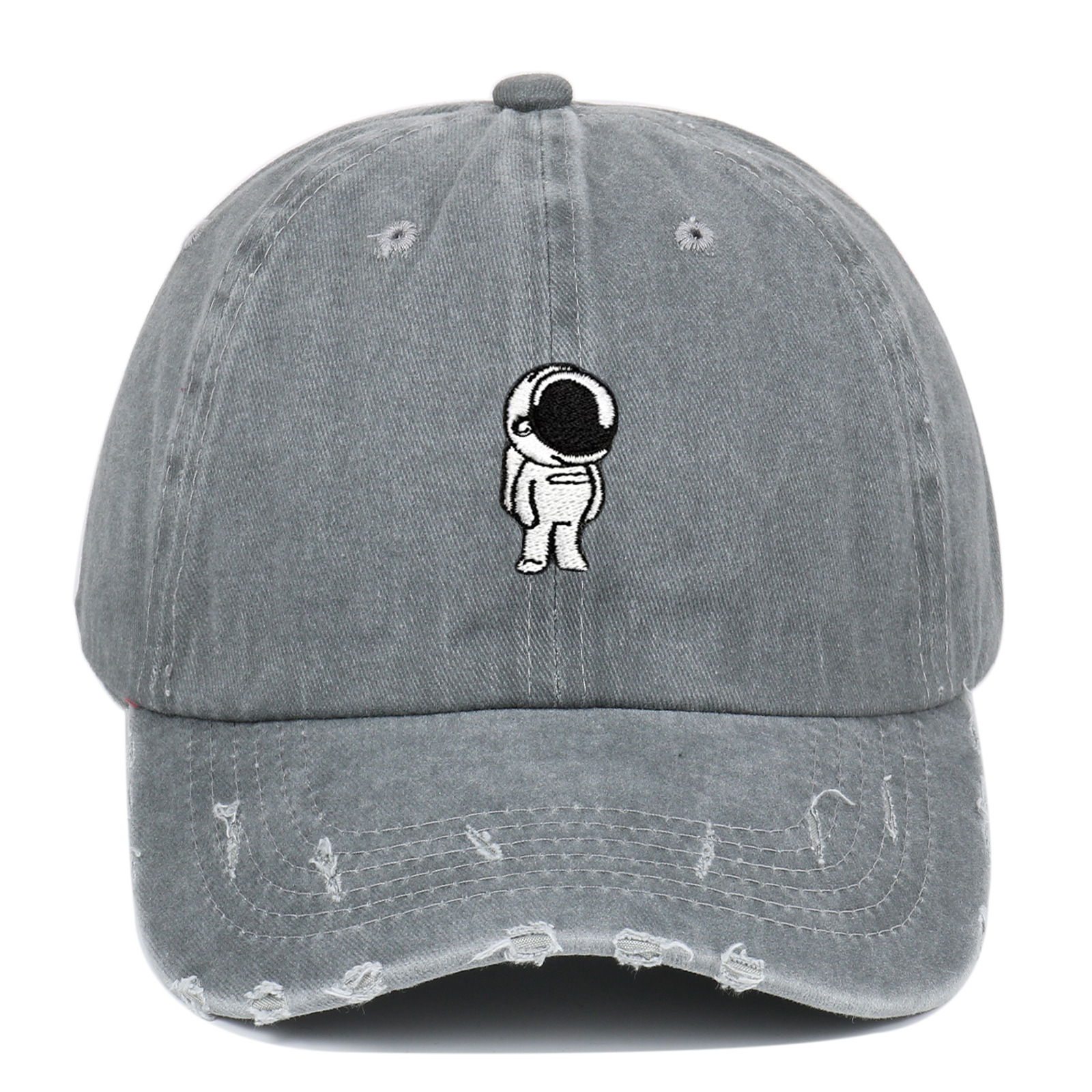 Spaceman Washed-out Vintage Distressed Baseball Cap - Image 6