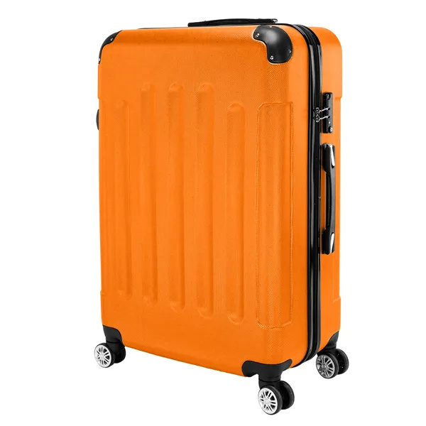 3-in-1 Portable ABS Trolley Case 20inch 24inch 28inch Orange - Image 10