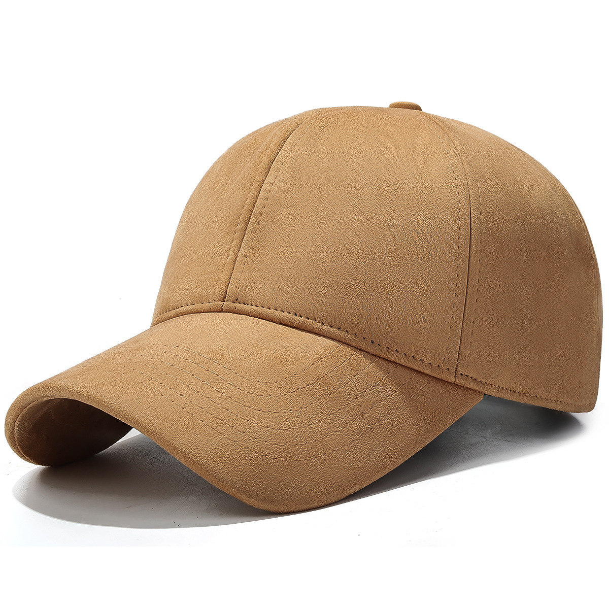 Winter Fleece-Lined Warm Plain Baseball Cap Sheepskin Fleece - Image 6