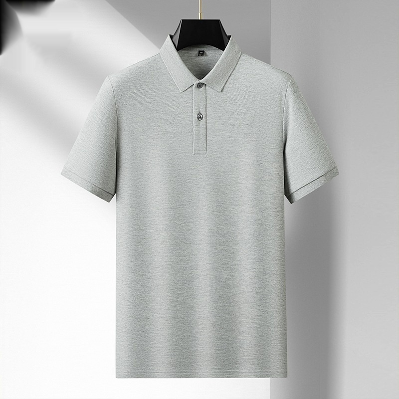 Cotton Mercerized Mens Polo Shirt High-End Feel Pure Cotton Lap