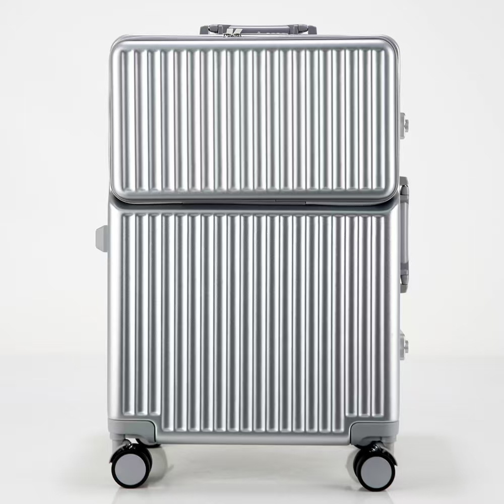 Suitcase Travel Luggage Trolley Front-Opening Large Capacity Aluminum Frame Carry-On Cabin Bag - Image 6