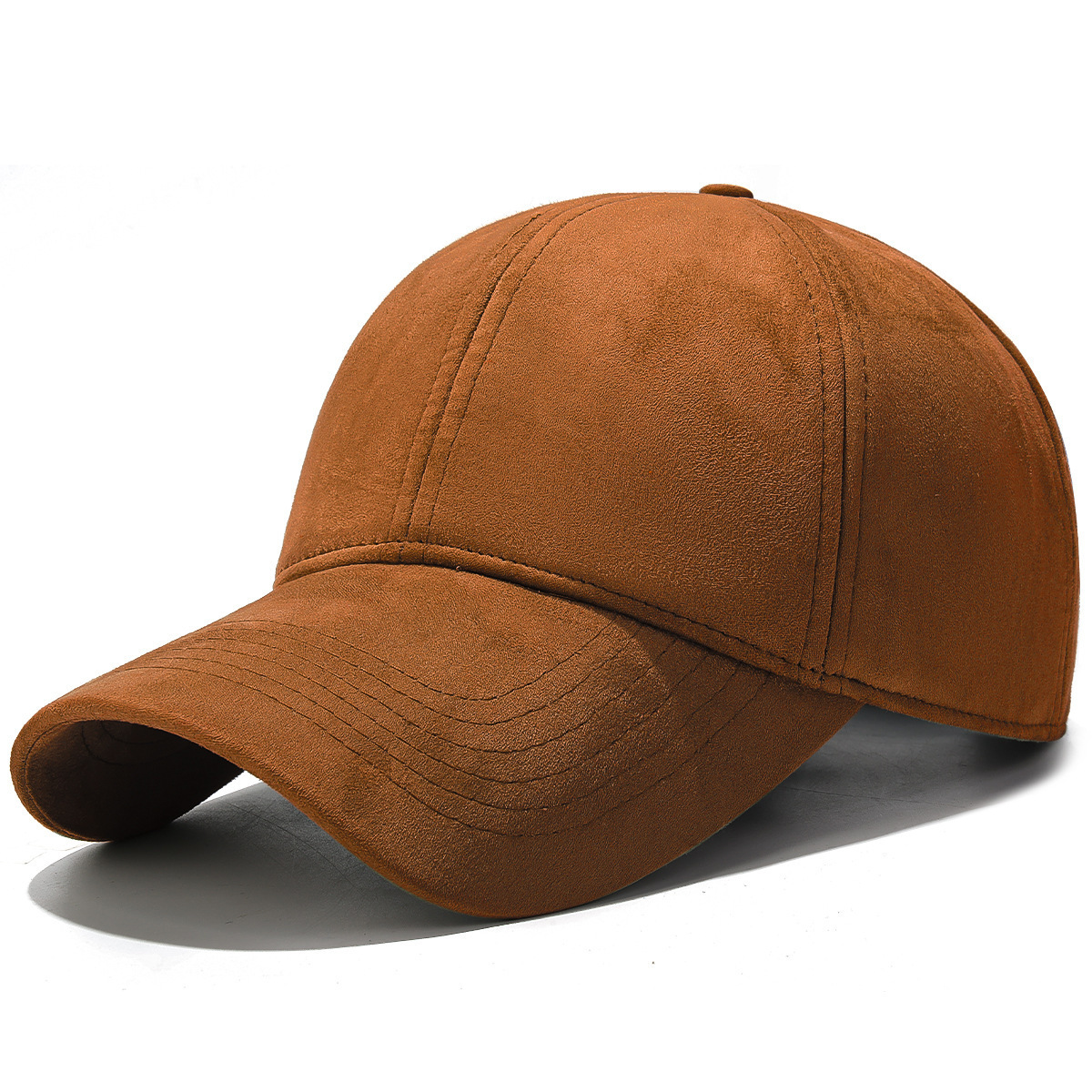 Winter Fleece-Lined Warm Plain Baseball Cap Sheepskin Fleece - Image 7