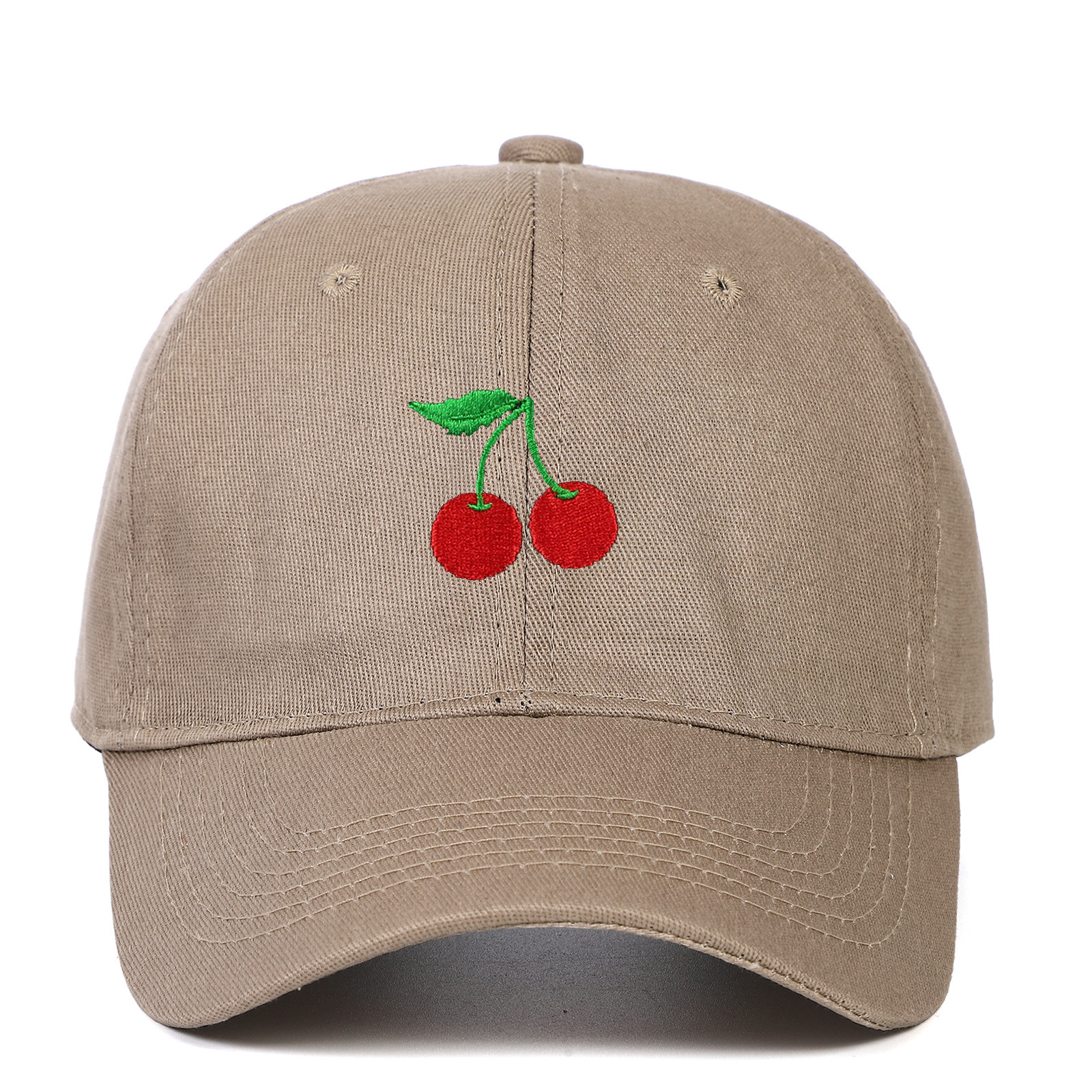 Cherry Embroidered Peaked Cap Outdoor Travel Sun-shade Sun Protection Hat - Image 4