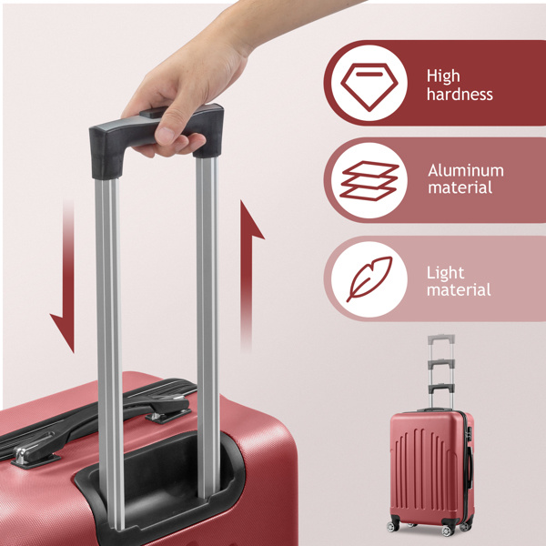 Curved Vertical Stripe 4-in-1 Trolley Case 16in 20in 24in 28in ABS Aluminum Alloy Tie Rod - Image 9