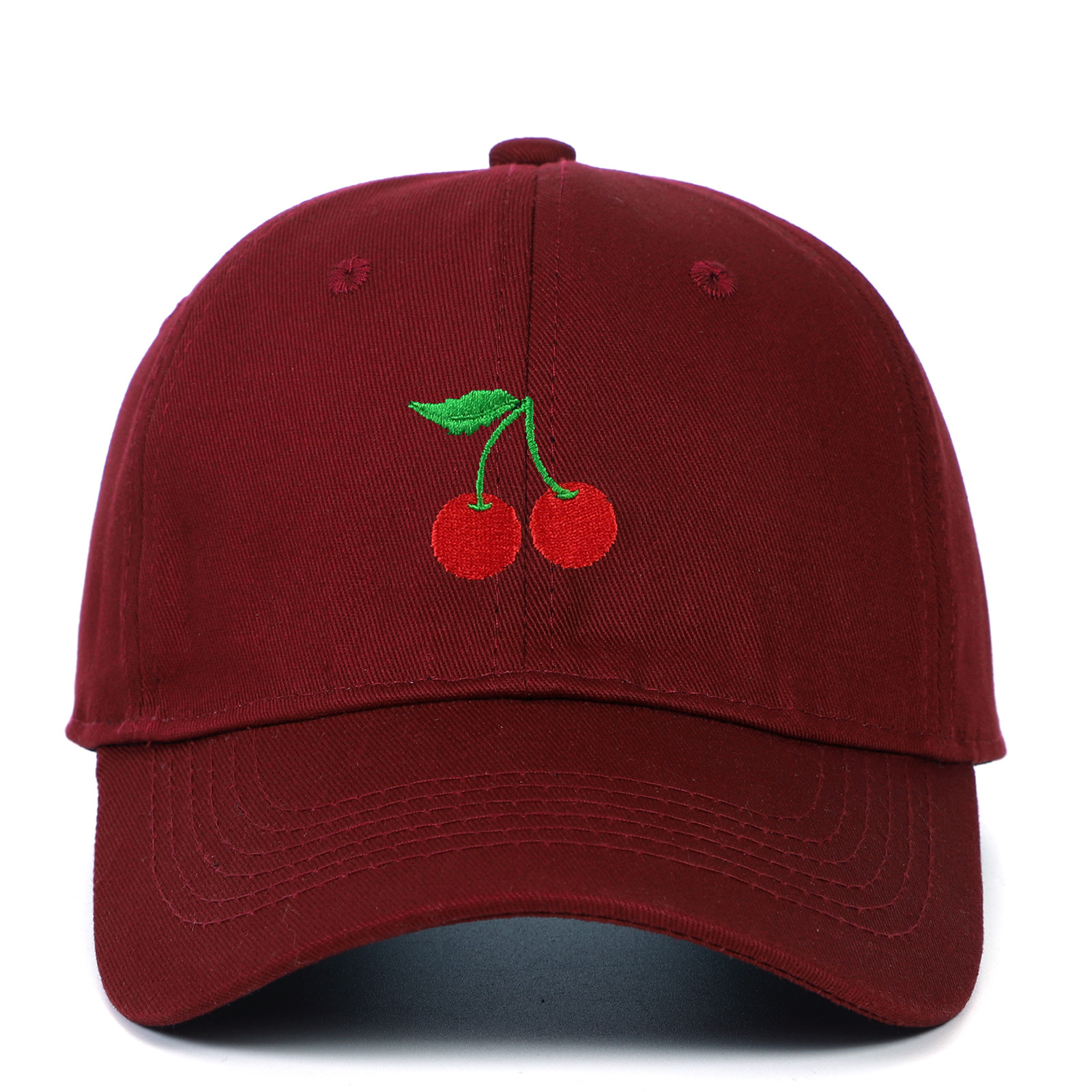 Cherry Embroidered Peaked Cap Outdoor Travel Sun-shade Sun Protection Hat - Image 7