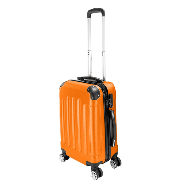 3-in-1 ABS Trolley Case 20 Inches, 24 Inches, 28 Inches Orange - Image 9