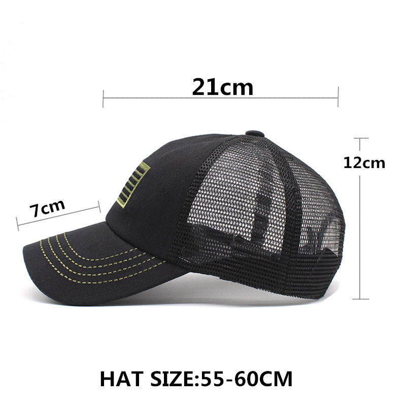 Summer Men's Outdoor Camouflage Mesh Cap Embroidered Hat - Image 7
