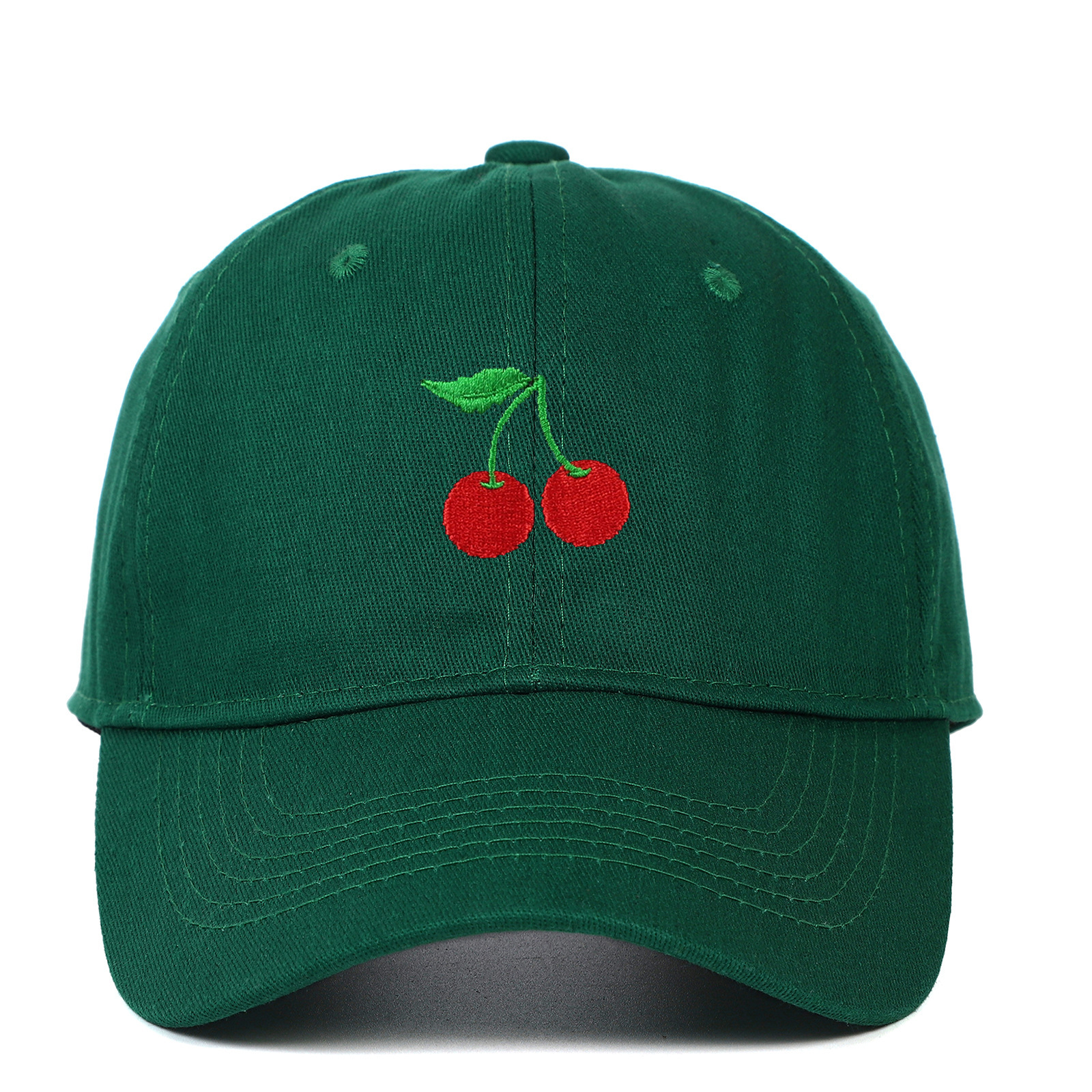 Cherry Embroidered Peaked Cap Outdoor Travel Sun-shade Sun Protection Hat - Image 3