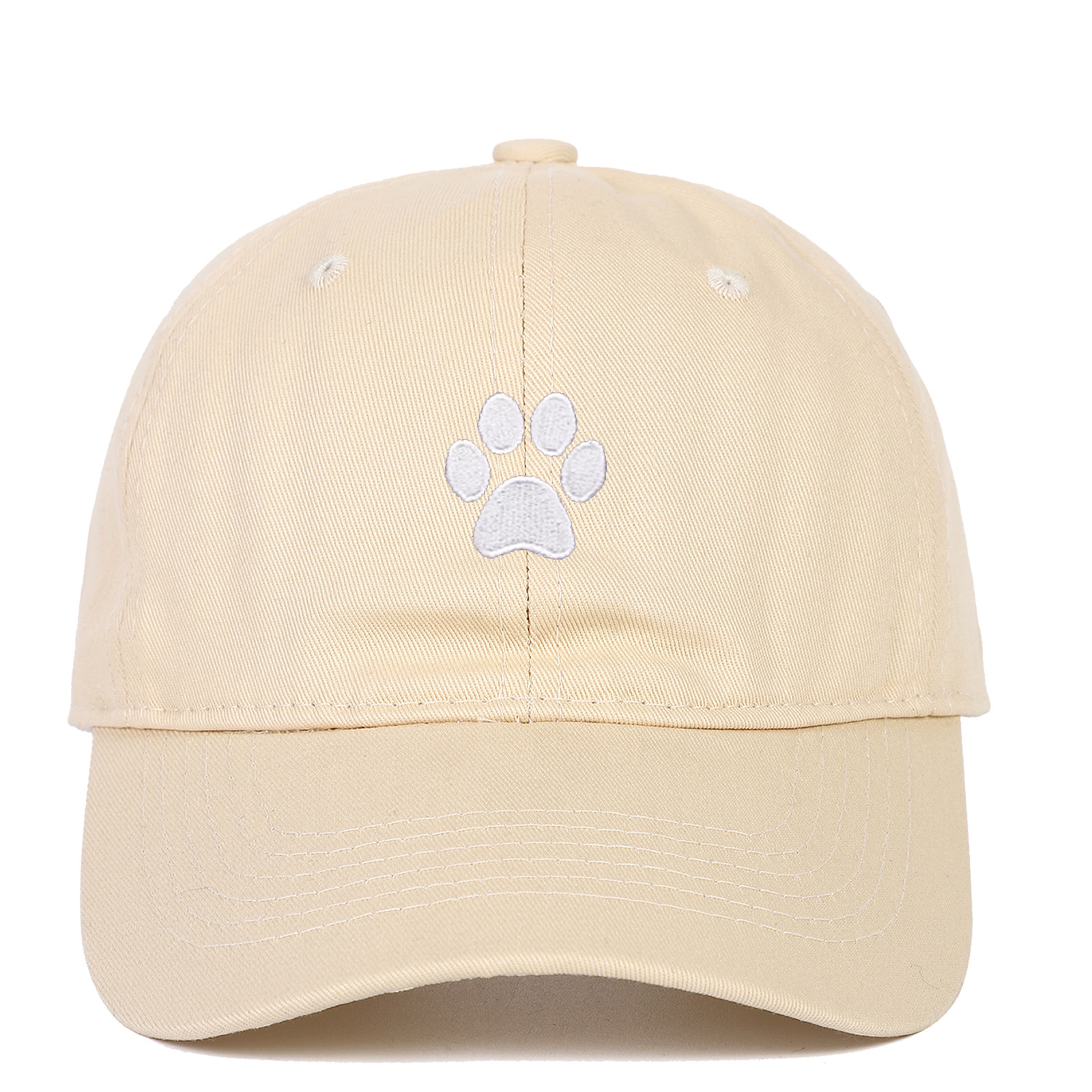 Cotton Soft Top Dog's Paw Embroidered Baseball Cap - Image 7