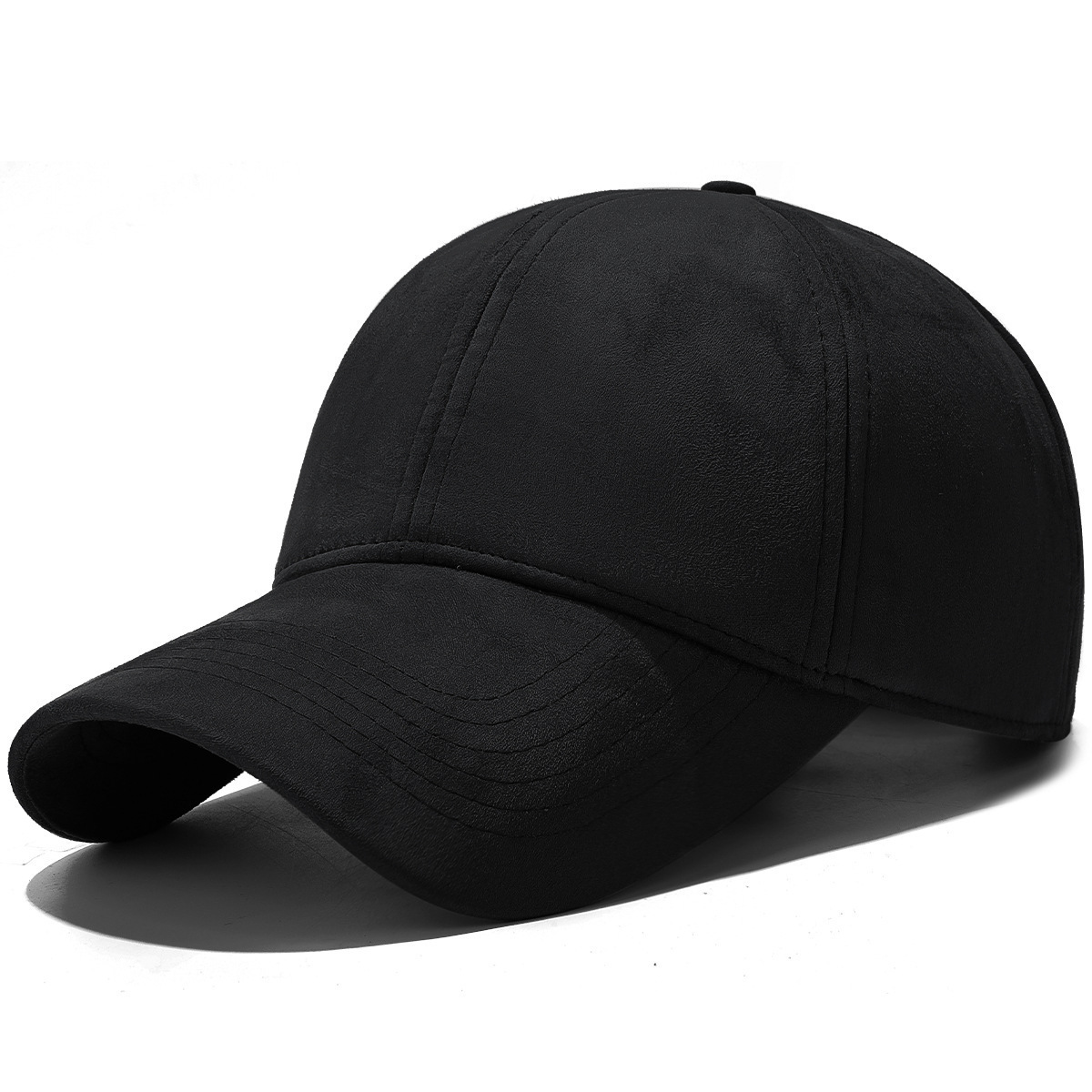 Winter Fleece-Lined Warm Plain Baseball Cap Sheepskin Fleece - Image 9
