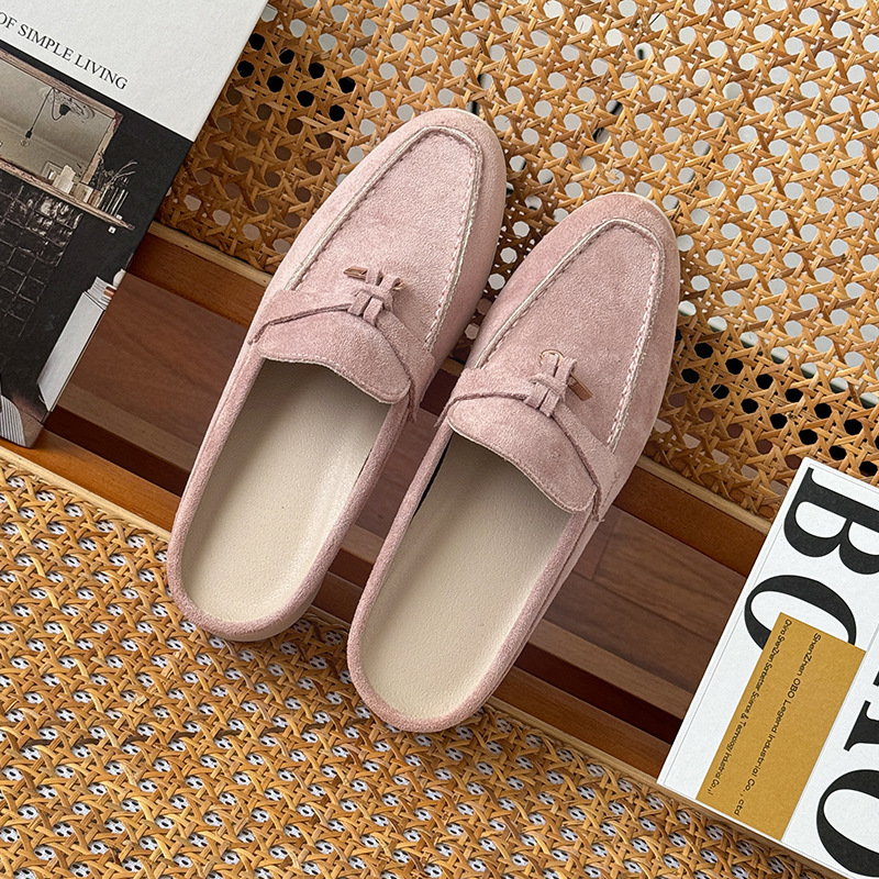 Tasseled Hidden-Heel Closed-Toe Half Slippers For Women - Image 2