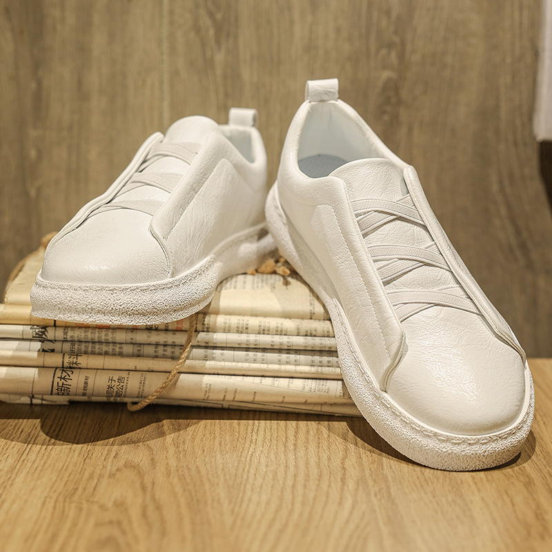 Men's Suit Checked Cloth Thick-soled Ultra-light Board Shoes - Image 10