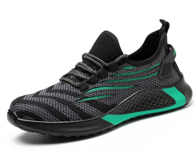 Steel Toe Safety Shoes Men's Anti-Smashing and Anti-Piercing Safety Shoes Flying Knitted - Image 5