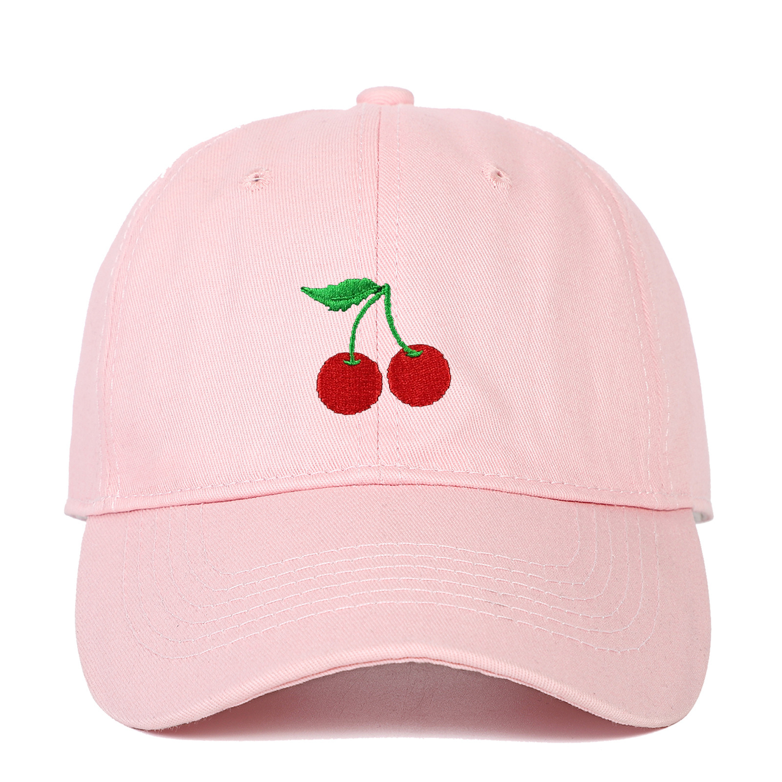 Cherry Embroidered Peaked Cap Outdoor Travel Sun-shade Sun Protection Hat - Image 5