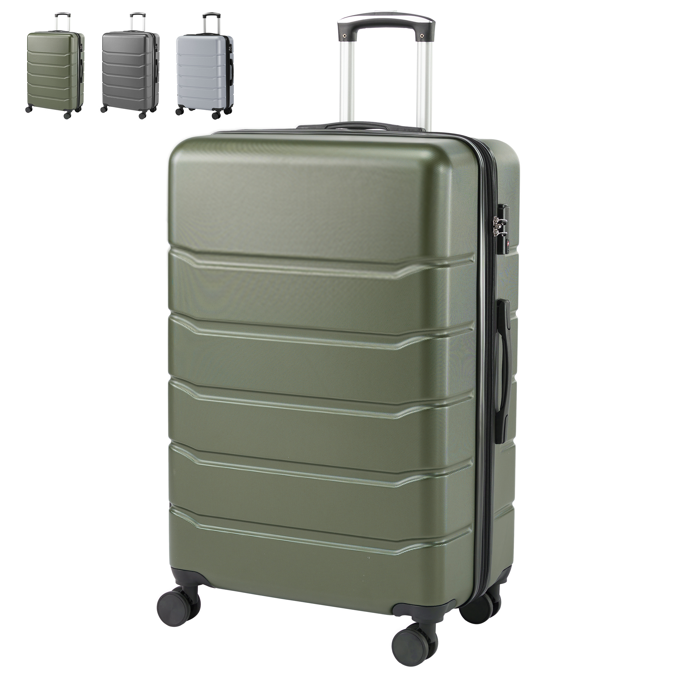 Hard Shell Carry On Suitcase, ABS Spinner Wheel Luggage, Lightweight And Expandable Rolling Travel Bag - Image 4