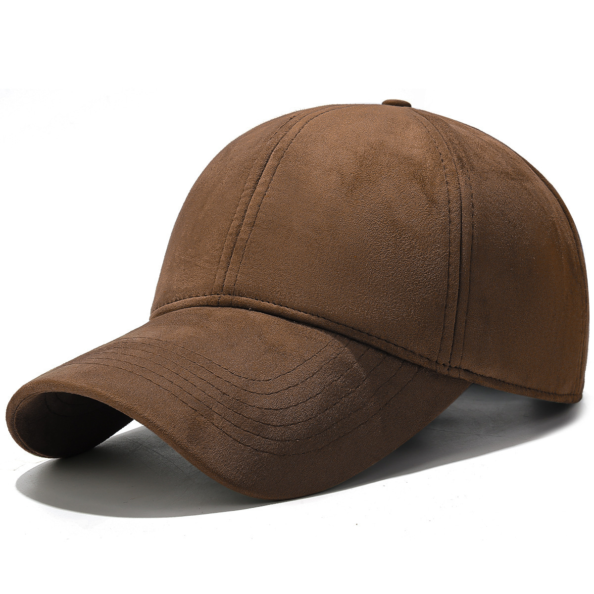Winter Fleece-Lined Warm Plain Baseball Cap Sheepskin Fleece - Image 3