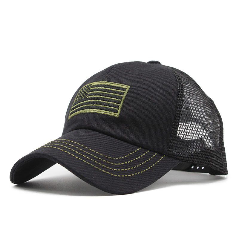 Summer Men's Outdoor Camouflage Mesh Cap Embroidered Hat - Image 6