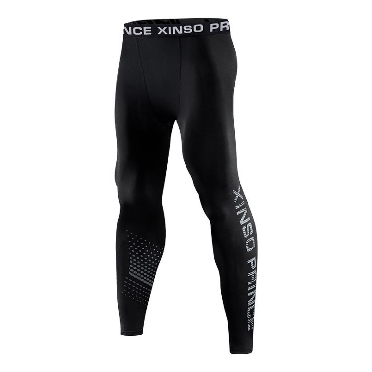 Men's Skinny Sports Bottoming High Elastic Quick Dry Fitness Pants - Image 4