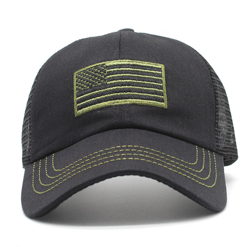 Summer Men's Outdoor Camouflage Mesh Cap Embroidered Hat - Image 5