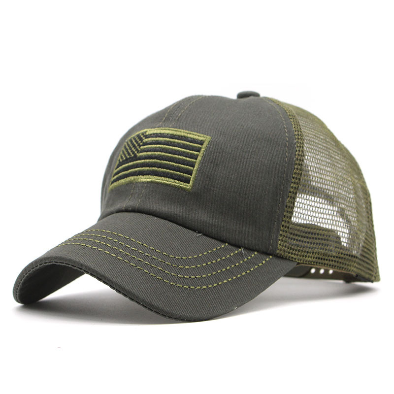 Summer Men's Outdoor Camouflage Mesh Cap Embroidered Hat - Image 10