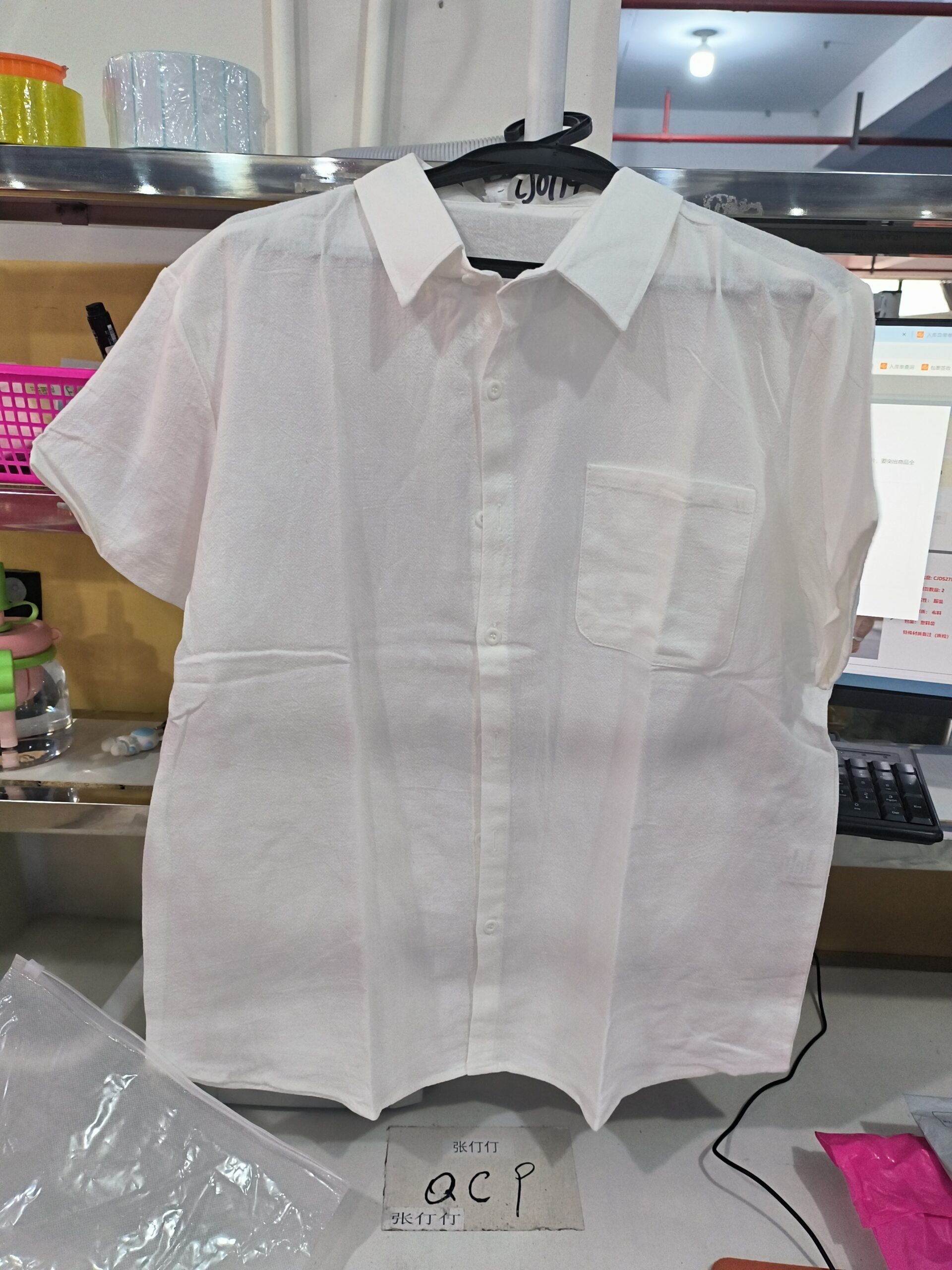 Mens Short-sleeve Cotton Shirt With A Pocket - Image 7
