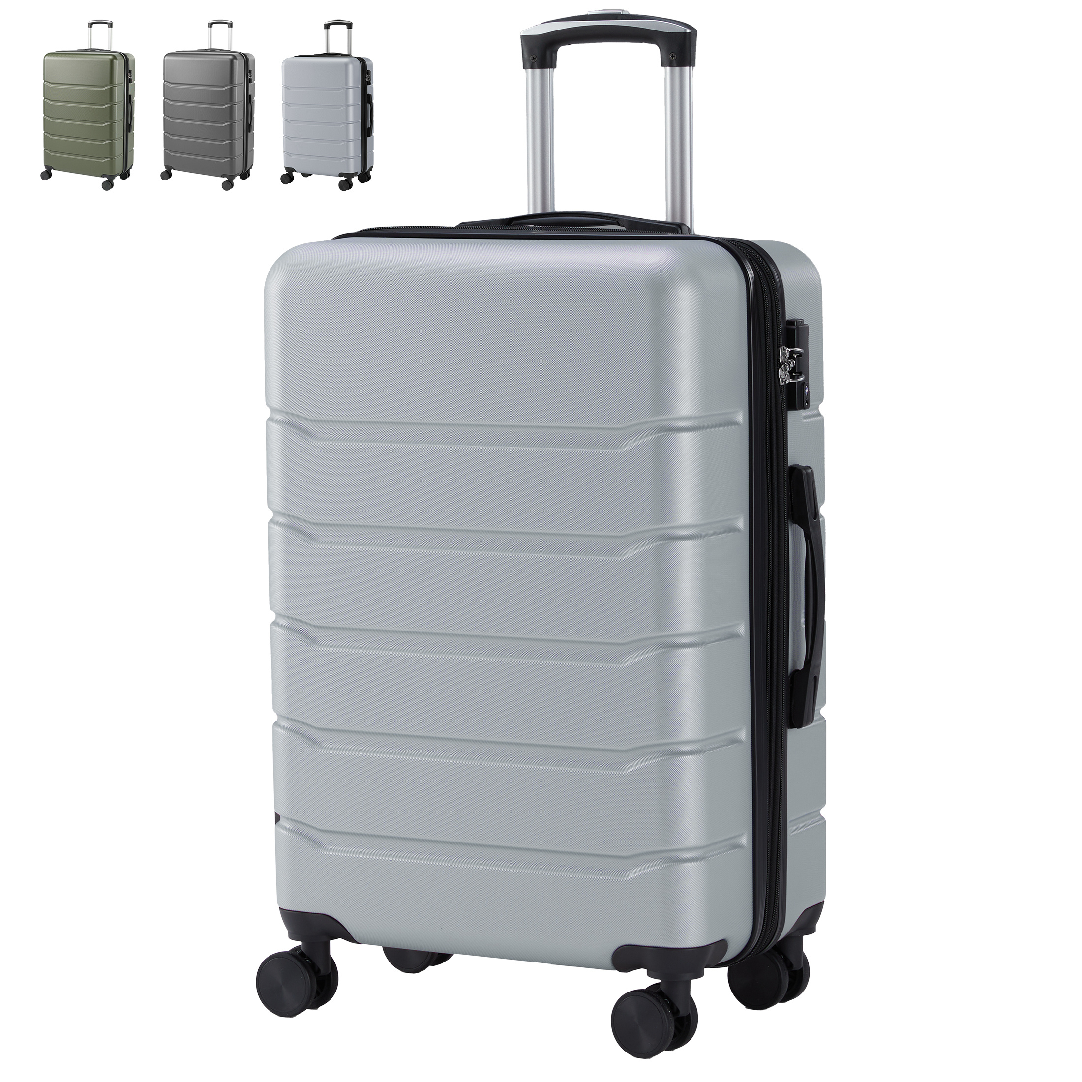 Hard Shell Carry On Suitcase, ABS Spinner Wheel Luggage, Lightweight And Expandable Rolling Travel Bag - Image 6