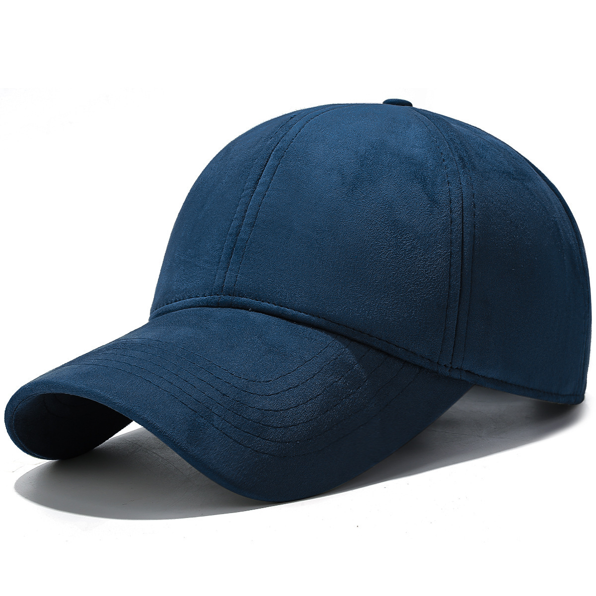 Winter Fleece-Lined Warm Plain Baseball Cap Sheepskin Fleece - Image 5