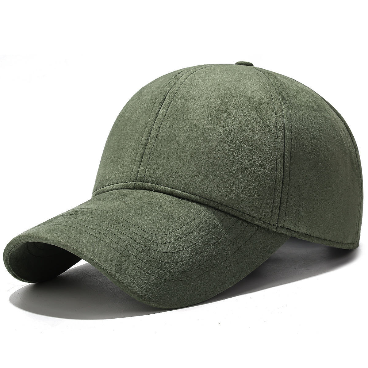 Winter Fleece-Lined Warm Plain Baseball Cap Sheepskin Fleece - Image 2