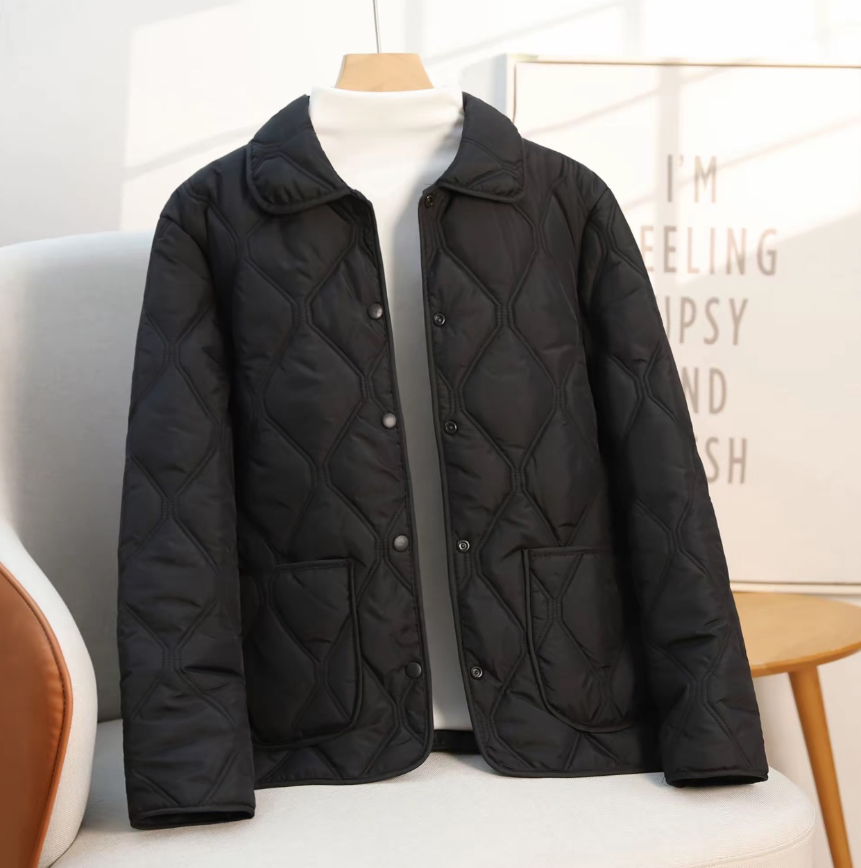 Versatile Relaxed-fit Casual Short Coat Cotton-padded Jacket With A Lapel - Image 6