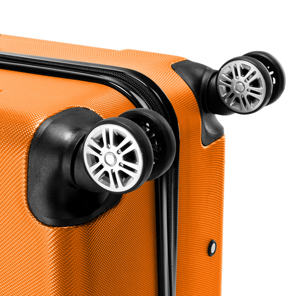 3-in-1 ABS Trolley Case 20 Inches, 24 Inches, 28 Inches Orange - Image 8