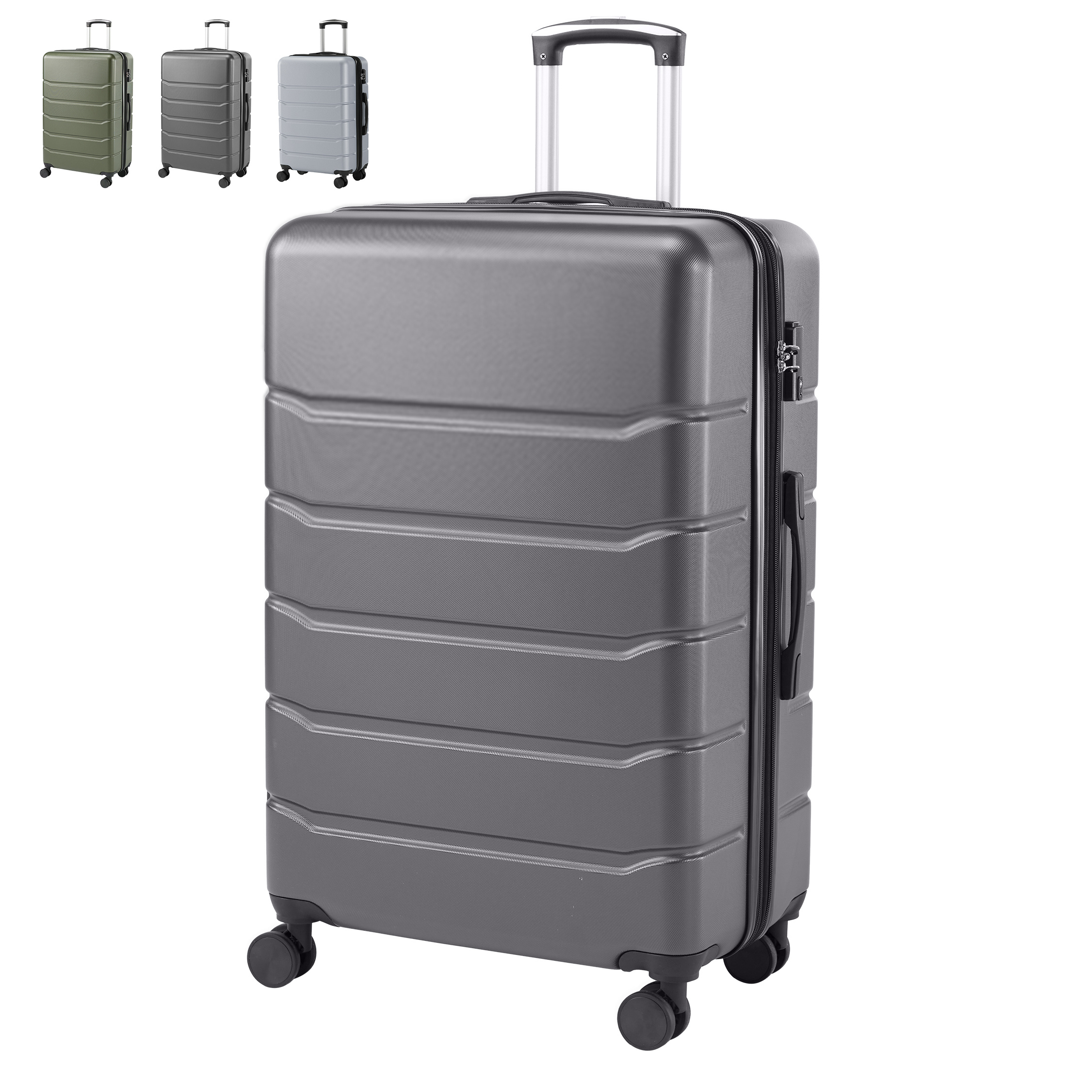 Hard Shell Carry On Suitcase, ABS Spinner Wheel Luggage, Lightweight And Expandable Rolling Travel Bag - Image 5