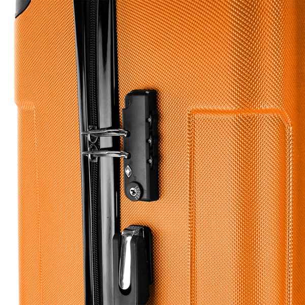 3-in-1 ABS Trolley Case 20 Inches, 24 Inches, 28 Inches Orange - Image 7