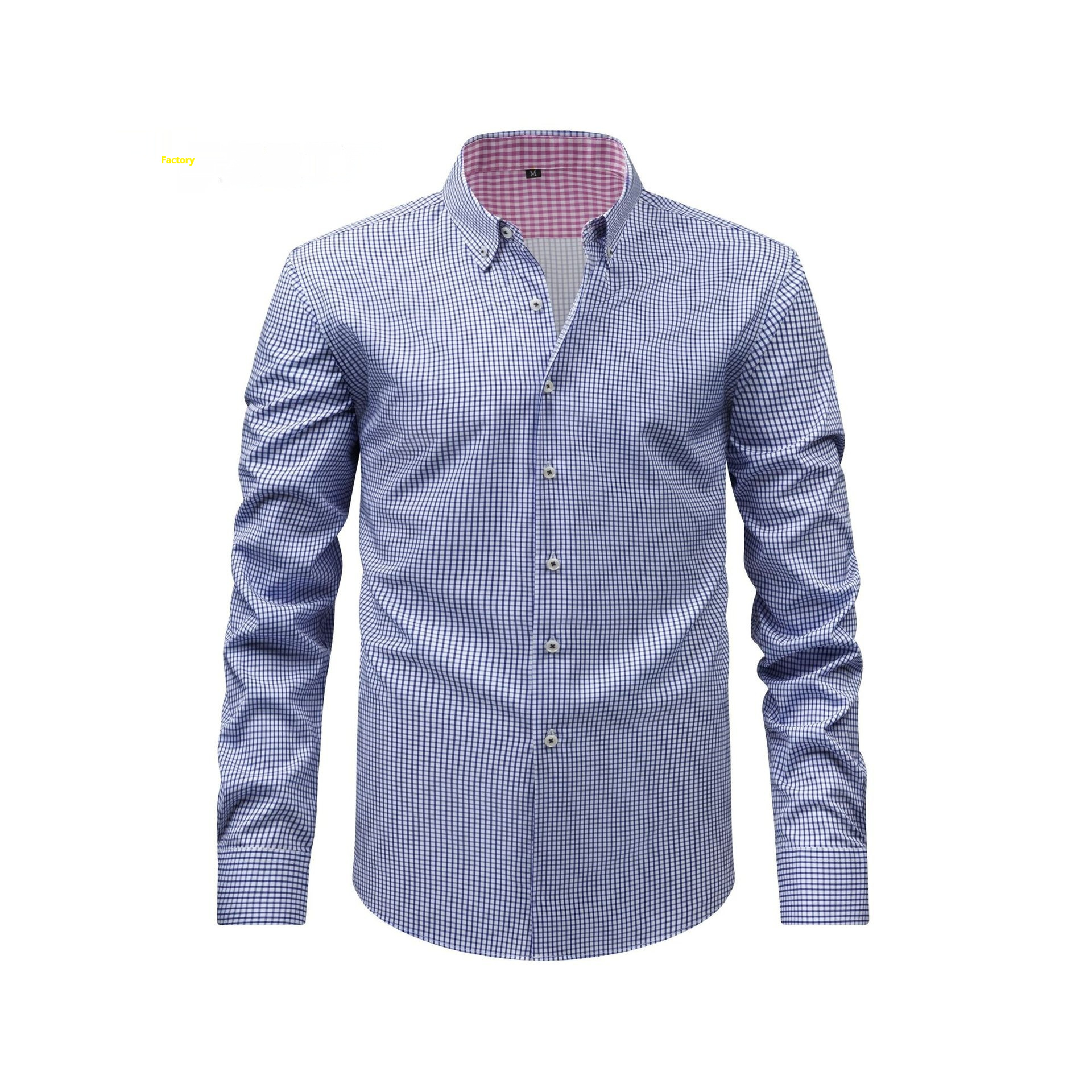 Mens Four-Way Stretch Digital-Print Long-Sleeve Collared Shirt - Image 2
