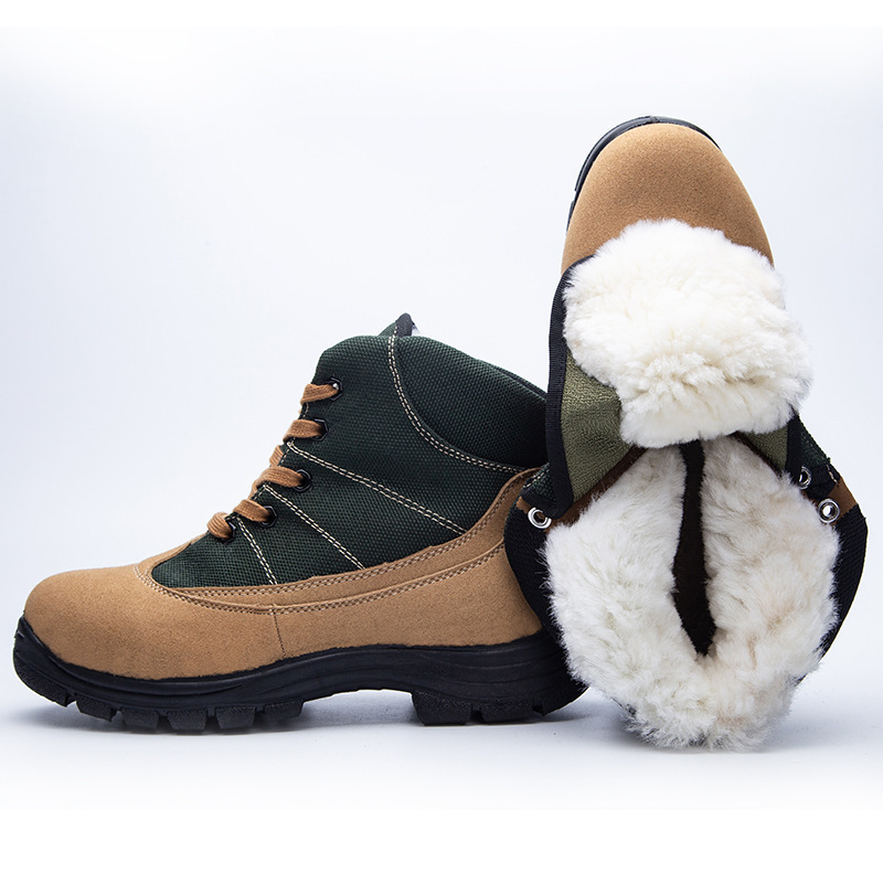 Wool Boots Men's Fleece-lined Thickened Fur - Image 4