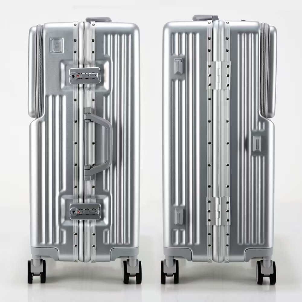 Suitcase Travel Luggage Trolley Front-Opening Large Capacity Aluminum Frame Carry-On Cabin Bag - Image 5